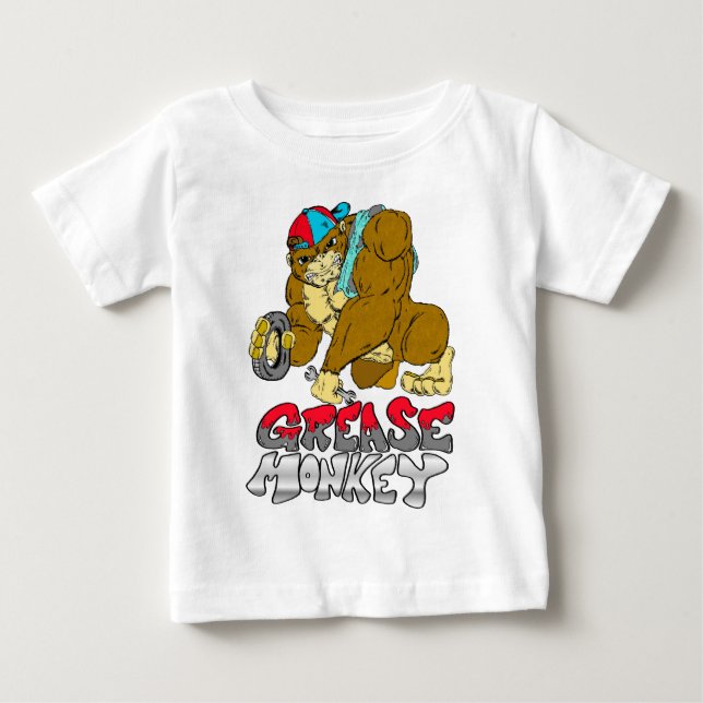 Grease Monkey Baby T-Shirt (Front)
