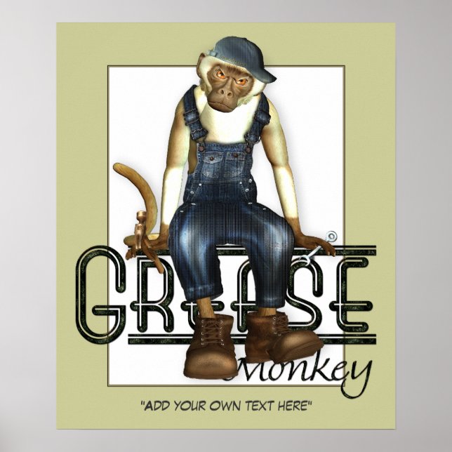 Grease Monkey Customisable Poster (Front)