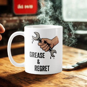 Grease & Regret Technician Life Joke Coffee Mug