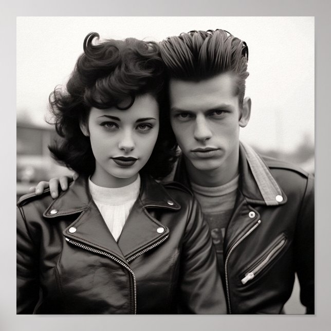 Greaser Punk Couple Poster (Front)