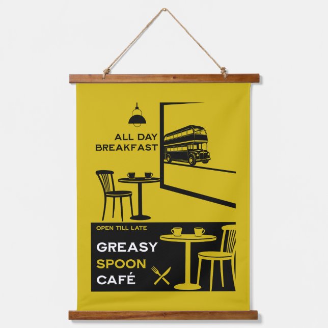 Greasy Spoon English Breakfast Hanging Tapestry (Front)