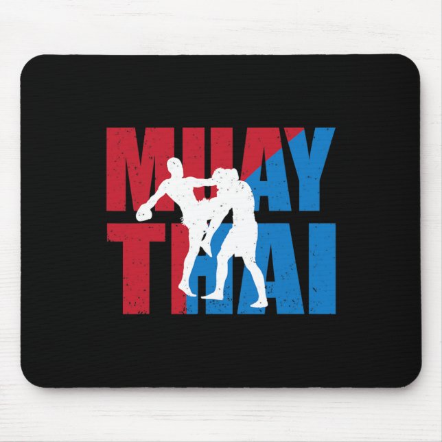 Great 2 Muay Thai Fighter Design Kickboxer Mma Tra Mouse Mat (Front)