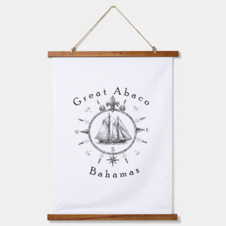 Great Abaco Bahamas Nautical Sailing Compass sail Hanging Tapestry