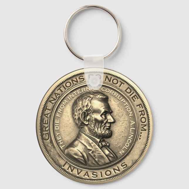 Great Abraham Lincoln Quotes Key Ring (Front)