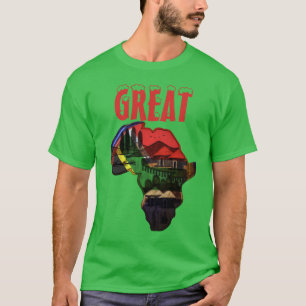 Great Africa  Map traditional colours design T-Shirt