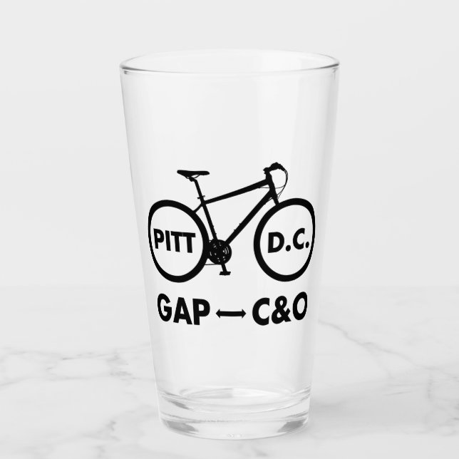 Great Allegheny Passage C&O Canal Towpath Bike Glass (Front)