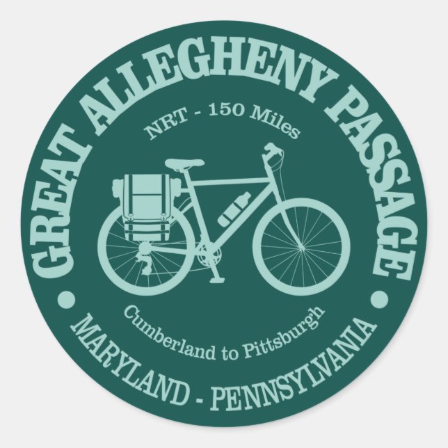 Great Allegheny Passage (cycling) Classic Round Sticker (Front)
