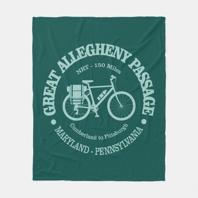 Great Allegheny Passage (cycling) Fleece Blanket (Front)