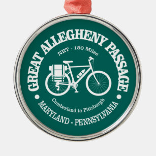 Great Allegheny Passage (cycling) Metal Tree Decoration