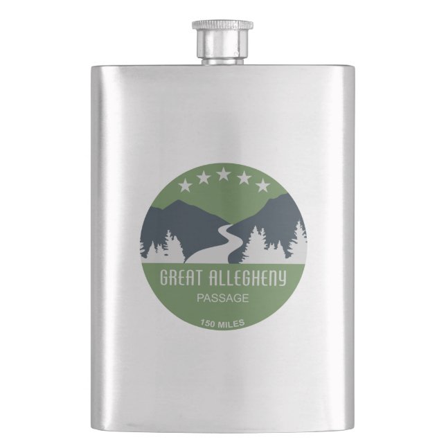 Great Allegheny Passage Hip Flask (Front)