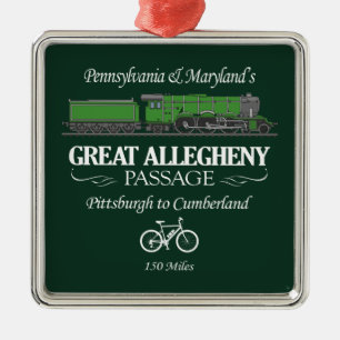 Great Allegheny Passage (RT2) Metal Tree Decoration