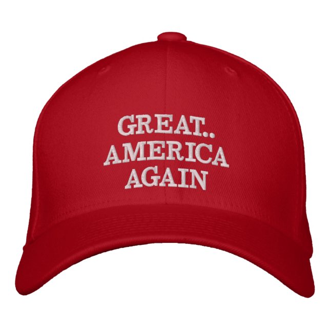 great.. america again embroidered hat (Front)