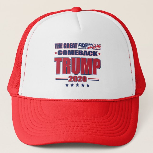 Great-American-Comeback---Trump-2020 Trucker Hat (Front)