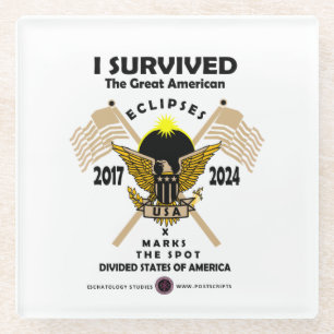 Great American Eclipses Glass Coaster