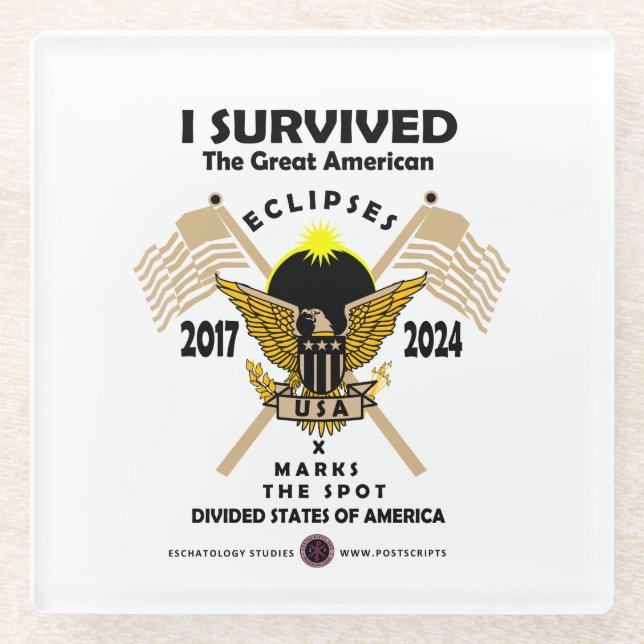 Great American Eclipses Glass Coaster (Front)