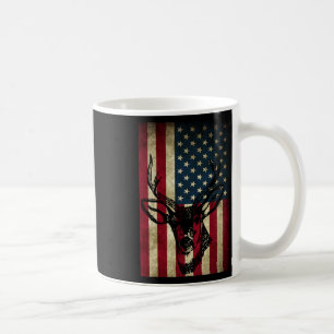Great American Flag Patriotic Deer Hunting Gift  Coffee Mug