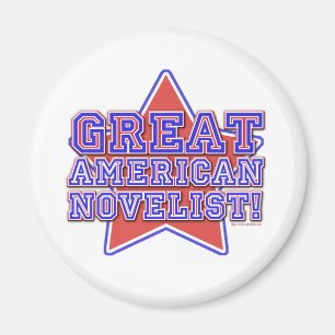 Great American Novelist Writer Star Design Magnet