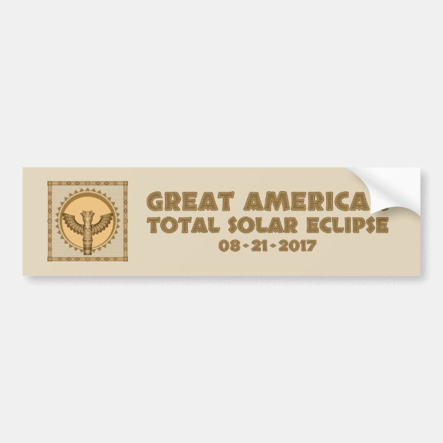 Great American Total Solar Eclipse - 2017 Bumper Sticker (Front)