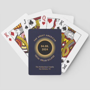 Great American Total Solar Eclipse 8 April, 2024 Playing Cards