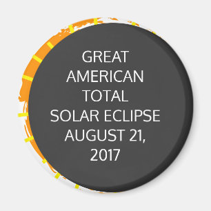Great American Total Solar Eclipse customizable Magnet
