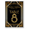 Great Art Deco Table Number Cards