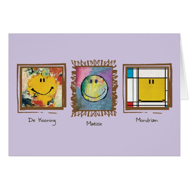 great artists happy face card (Front Horizontal)