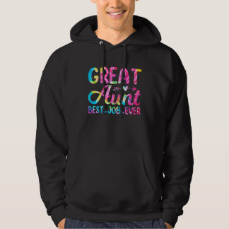Great Aunt Best Job Ever Auntie Cute Mother s Day  Hoodie