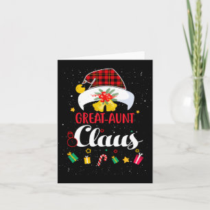 Great-aunt Claus Christmas Santa Hat Xmas Long Sle Card