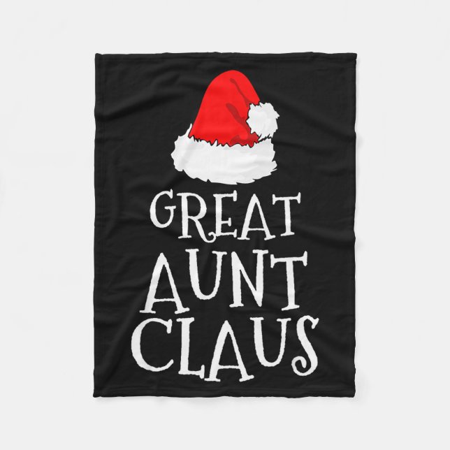Great Aunt Claus Christmas Santa's Pajama Family M Fleece Blanket (Front)