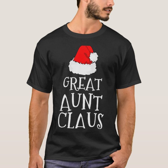 Great Aunt Claus Christmas Santa's Pajama Family M T-Shirt (Front)