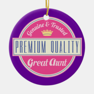 Great Aunt (Funny) Gift Ceramic Tree Decoration