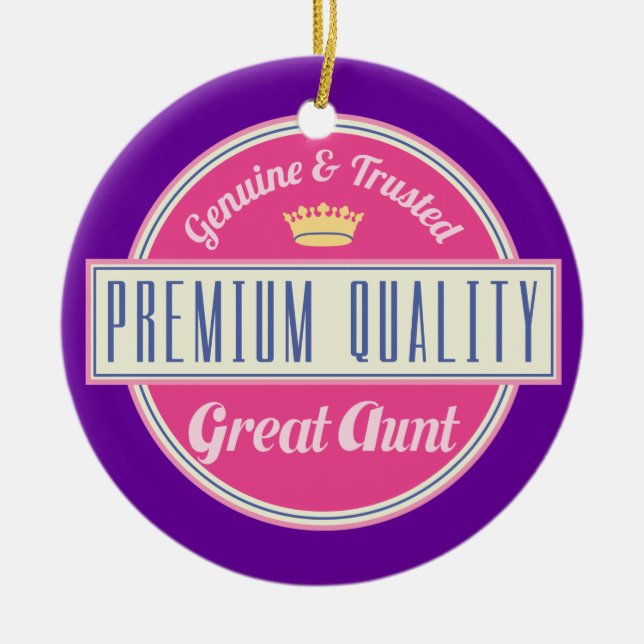 Great Aunt (Funny) Gift Ceramic Tree Decoration (Front)