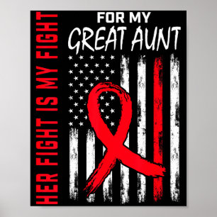 Great Aunt Heart Disease Awareness Month Products Poster