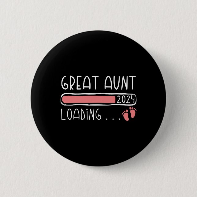 Great Aunt Loading 2024 Family Pregnancy 6 Cm Round Badge (Front)