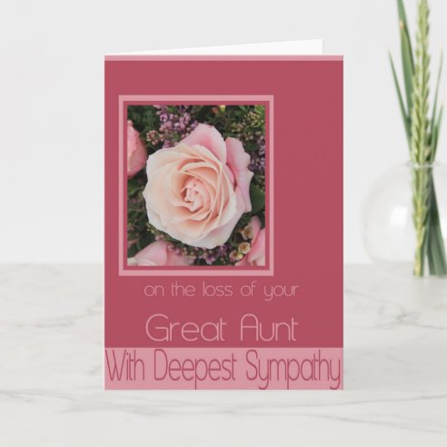 On Loss Of Aunt Sympathy Cards | Zazzle.co.uk