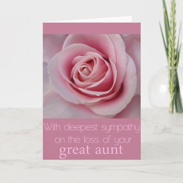 On Loss Of Aunt Sympathy Cards | Zazzle.co.uk