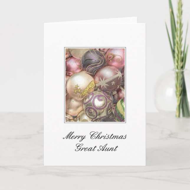 Great Aunt Merry Christmas card (Front)