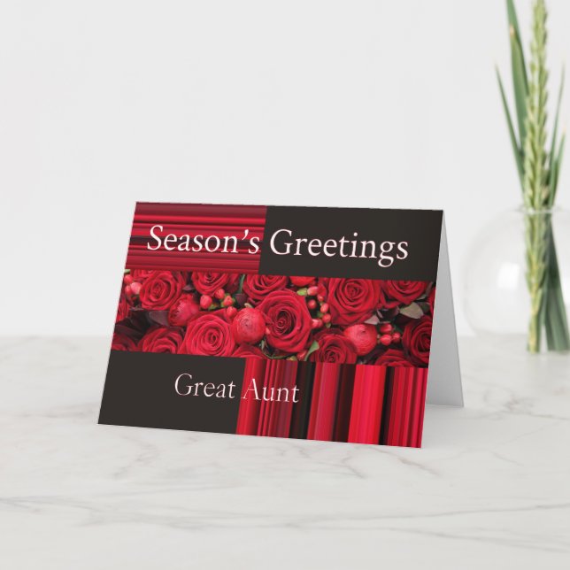 Great Aunt Merry Christmas card (Front)