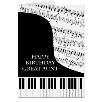 Great Aunt Piano and Music Birthday