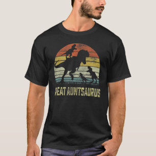 Great Aunt Saurus Rex Dinosaur Great Aunt 3 Kids F T-Shirt