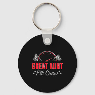 Great Aunt T Crew Race Car Driver Birthday Party R Key Ring