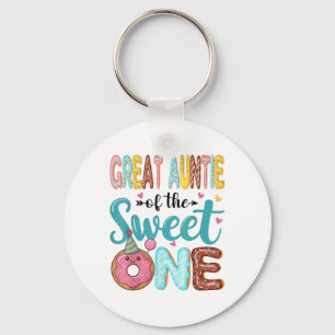 Great Auntie Of The Sweet One 1st Birthday Girl Do Key Ring