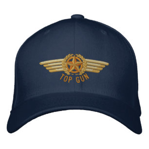 Great Aviation Star Laurels Pilot Wings Embroidered Hat