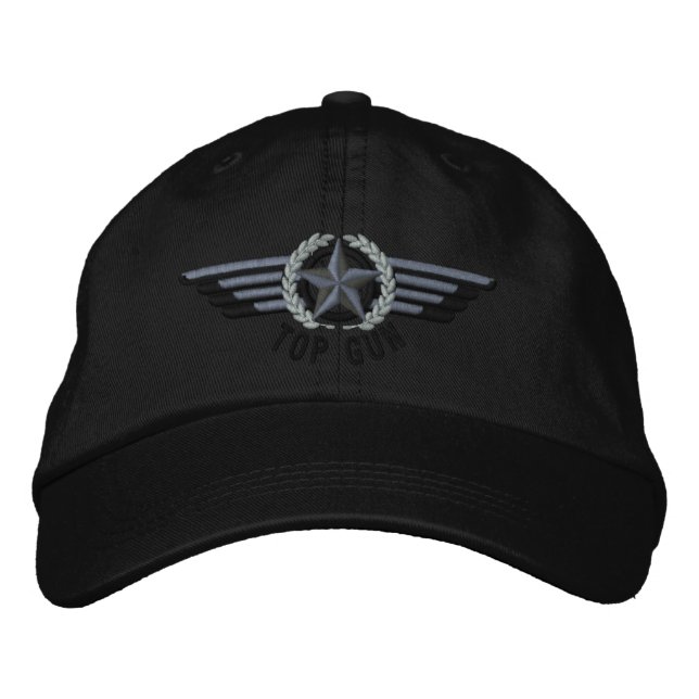 Great Aviation Star Laurels Pilot Wings Embroidered Hat (Front)