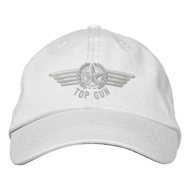 Great Aviation Star Laurels Pilot Wings Embroidered Hat (Front)