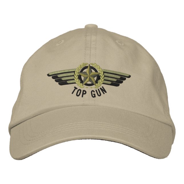 Great Aviation Star Laurels Pilot Wings Embroidered Hat (Front)