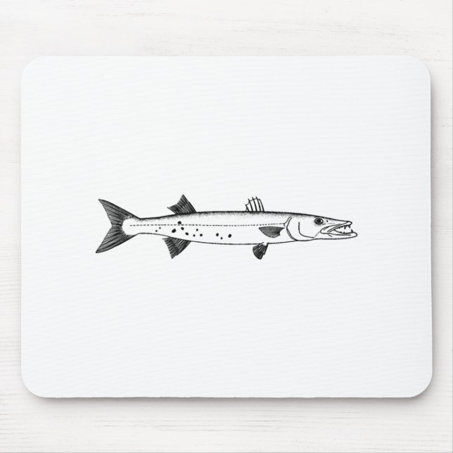 Great Barracuda Logo Mouse Mat (Front)