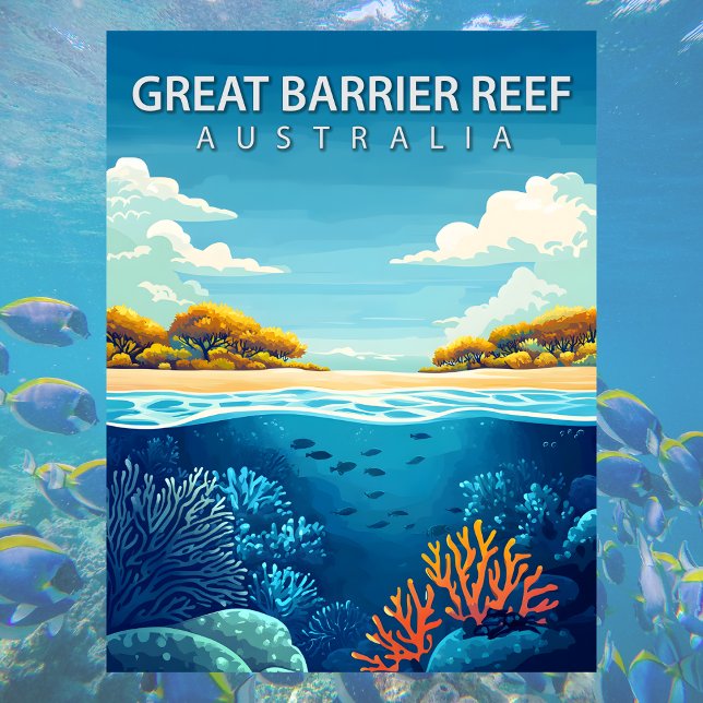 Great Barrier Reef Australia Coral Sea Travel Postcard (Great Barrier Reef Australia Coral Sea Travel Postcard
)