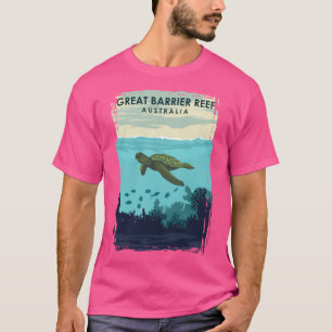Great Barrier Reef Australia Queensland Vintage Tr T-Shirt