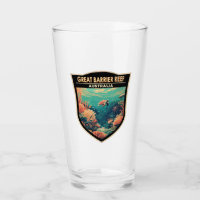 Great Barrier Reef Australia Travel Art Vintage